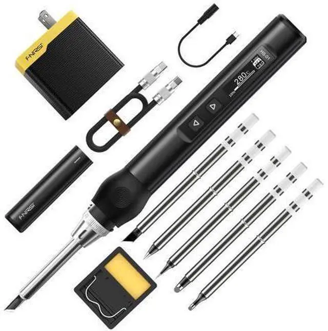 Main image of Soldering Iron Kit, DC/PD(96W/65W) Mini Digital Soldering Iron, 180-780 Fast Heating, 6 Soldering Tips, Digital OLED Screen Display, Auto Sleep (With Power Adapter)