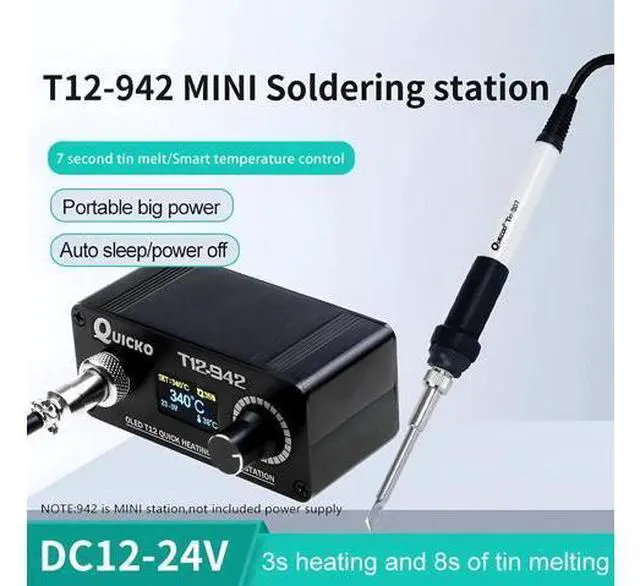 Alt view image 3 of 7 - T12-942 OLED MINI Soldering Station Digital Electronic Welding Iron DC Version Portable Without Power Supply(QUICKO T12-942 Kit IV)