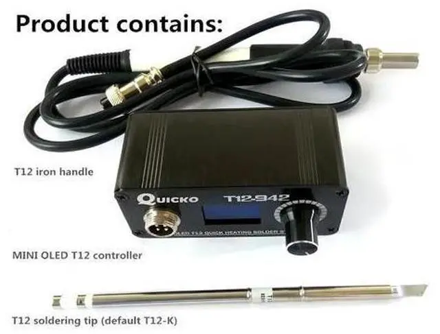 Alt view image 6 of 7 - T12-942 OLED MINI Soldering Station Digital Electronic Welding Iron DC Version Portable Without Power Supply(QUICKO T12-942 Kit IV)