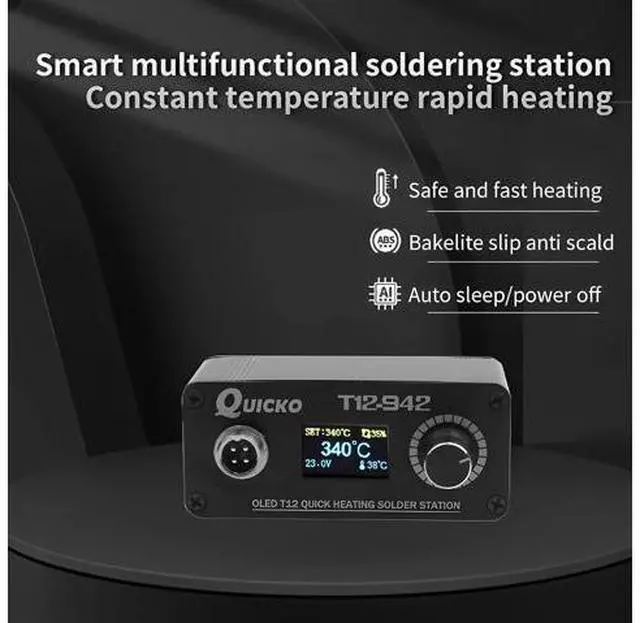 Alt view image 5 of 7 - T12-942 OLED MINI Soldering Station Digital Electronic Welding Iron DC Version Portable Without Power Supply(QUICKO T12-942 Kit IV)