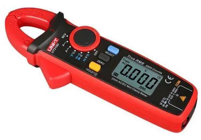 Main image of UT210D Mini Clamp Meter, AC/DC Current Tester with Peak Hold & Data Hold, Measures DC Current from 0.1mA to 100A, True RMS, NCV, CAT III 600V for Inrush Current, Motor & PCB Repair