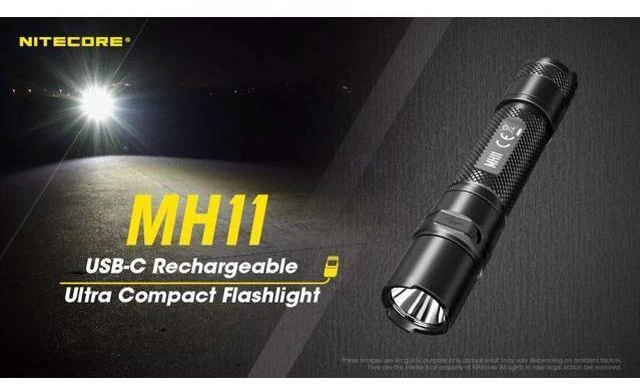 Alt view image 6 of 7 - MH11 USB-C Rechargeable EDC Flashlight, 1000 Lumen with Two Batteries and LumenTac Organizer
