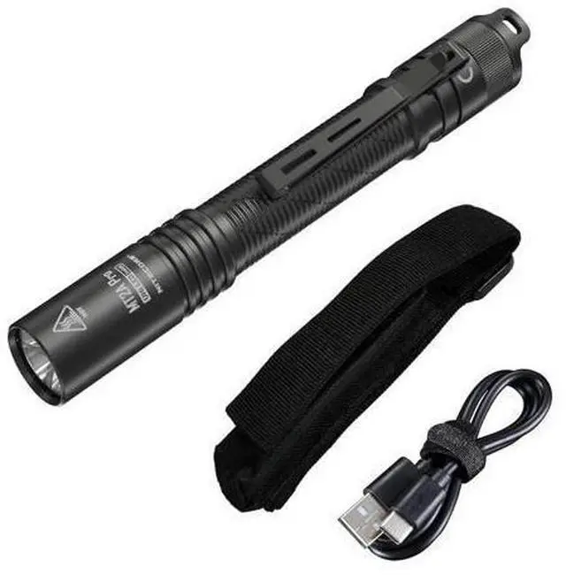 Main image of MT2A Pro EDC Flashlight, 1000 Lumen, USB Rechargeable, 2X AA Battery Compatible Penlight with Carrying Holster
