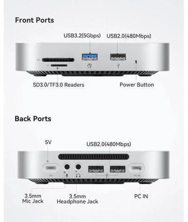 Alt view image 2 of 7 - MiniMate SE Mac mini M4 512GB Storage & Docking Station, External SATA SSD (Non-Removable) 5Gbps(480MB/s), USB A*4, USB-C, SD/TF 3.0, 3.5mm Audio, Includes 2 Cables M4SE