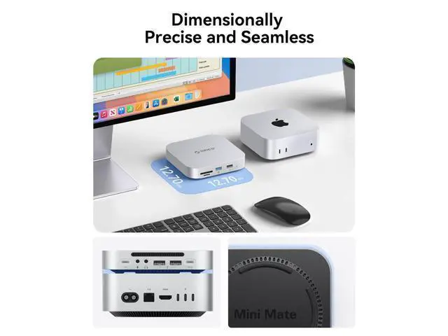 Alt view image 4 of 7 - MiniMate SE Mac mini M4 512GB Storage & Docking Station, External SATA SSD (Non-Removable) 5Gbps(480MB/s), USB A*4, USB-C, SD/TF 3.0, 3.5mm Audio, Includes 2 Cables M4SE
