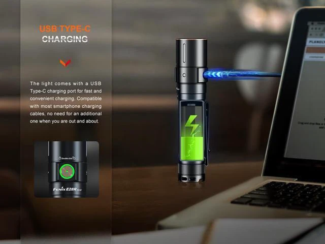 Alt view image 7 of 7 - E28R V2.0 EDC Flashlight, 1700 Lumen USB-C Rechargeable Compact Pocket Size with Magnetic Tail