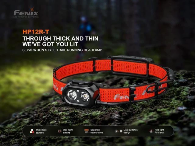 Alt view image 2 of 7 - HP12R-T 1300 Lumen Rechargeable Running Headlamp Split Power Design, White/Neutral White/Red Light Modes with Lumentac Organizer (Black)