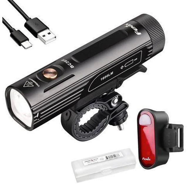 Main image of BC26R 1600 Lumen Rechargeable Bike Light with BC05R V2.0 Bike Safety Taillight, with Lumentac Organizer
