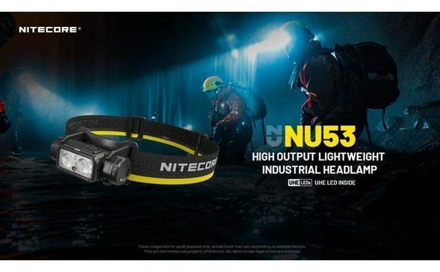 Alt view image 5 of 7 - NU53 1800 Lumen Headlamp, USB-C Rechargeable, Long Runtime, Industrial Work and Outdoor Headlamp with White & Red Auxiliary Lights