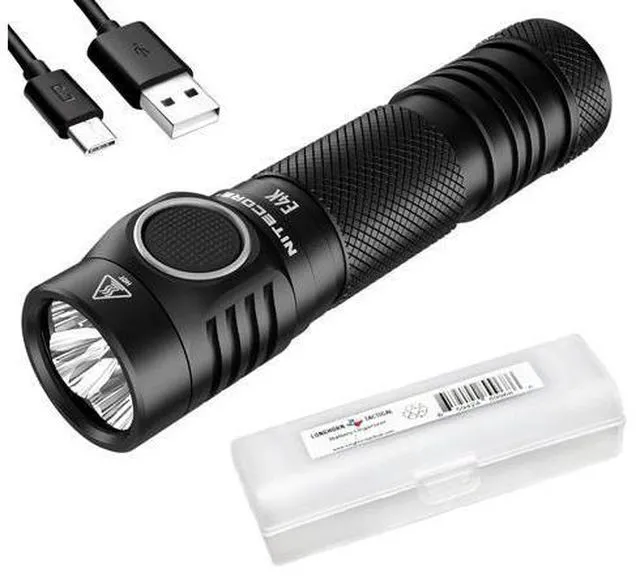 Main image of E4K 4400 Lumen EDC Compact Rechargeable Flashlight with LumenTac Organizer