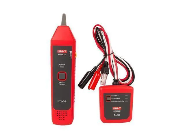 Alt view image 3 of 6 - Cable and Network Tester UT682 UT682D Wire Tracker Toner Probe Telephone Line Network Cable Ethernet LAN Tester Calibration Detector Line Finder(UT682D)