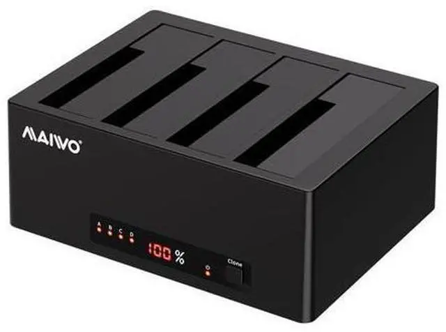 Main image of 4 Bay Hard Drive Docking Station Cloner for 2.5 3.5 Inch SATA HDD SSD, USB 3.0 5Gbps Speed with UASP, 96TB Capacity, External HDD Duplicator Reader