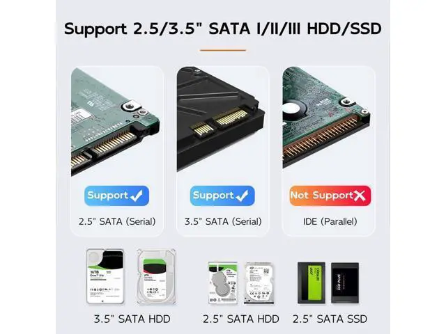 Alt view image 3 of 7 - 4 Bay Hard Drive Docking Station Cloner for 2.5 3.5 Inch SATA HDD SSD, USB 3.0 5Gbps Speed with UASP, 96TB Capacity, External HDD Duplicator Reader