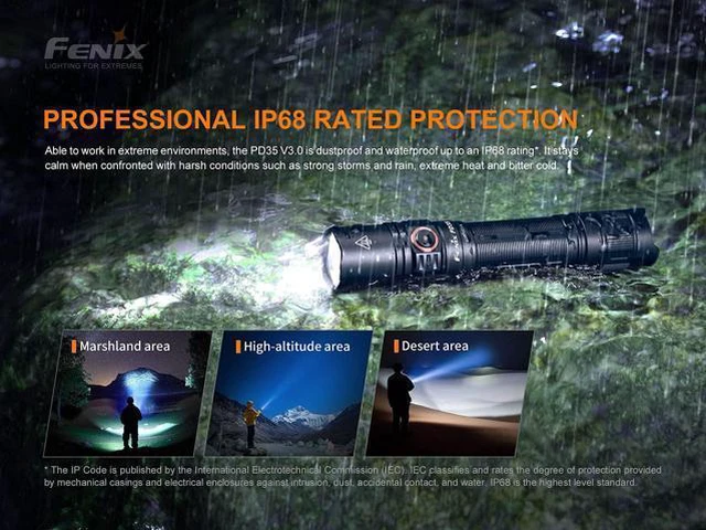 Alt view image 5 of 7 - PD35 v3.0 Rechargeable Tactical Flashlight, 1700 Lumens EDC with Organizer (Black)
