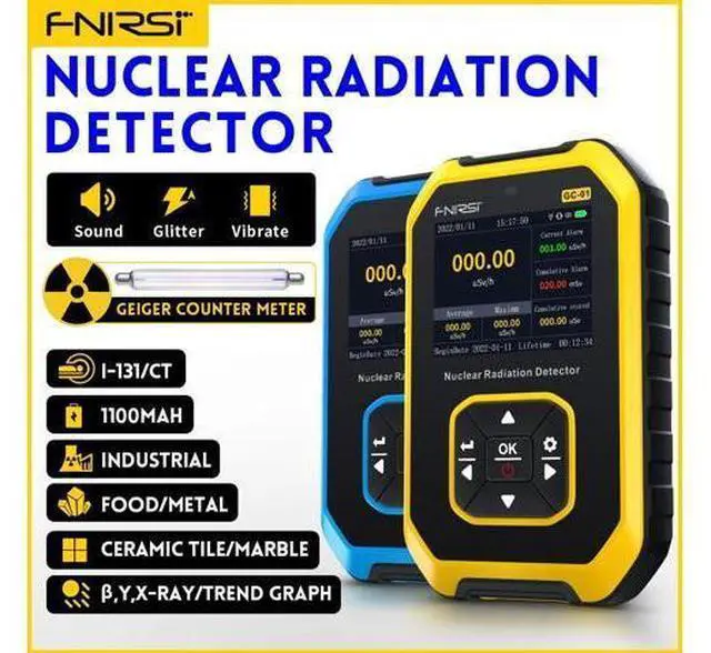 Alt view image 2 of 6 - GC-01 Geiger counter Nuclear Radiation Detector Personal Dosimeter X-ray - ray Radioactivity Tester Marble Detector(Blue)