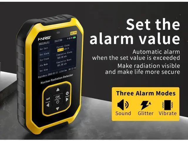 Alt view image 5 of 6 - GC-01 Geiger counter Nuclear Radiation Detector Personal Dosimeter X-ray - ray Radioactivity Tester Marble Detector(Blue)