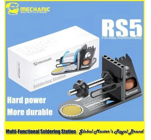 Alt view image 5 of 7 - RS5 Multi Functional Welding Soldering Iron Holder with Iron Tip Placement Hole Sponge Pad Tin Wire Placement Rack Tool(RS5)