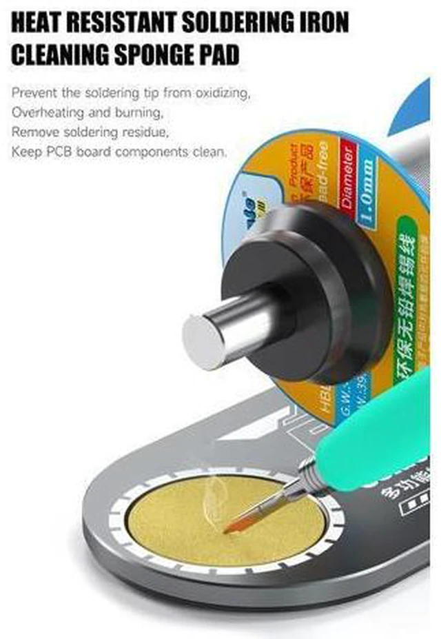 Alt view image 6 of 7 - RS5 Multi Functional Welding Soldering Iron Holder with Iron Tip Placement Hole Sponge Pad Tin Wire Placement Rack Tool(RS5)