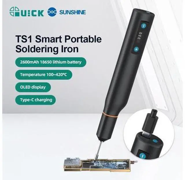 Alt view image 3 of 7 - TS1 Smart Portable Soldering Iron Integrated Precision Welding Tip LCD Display, Stable Temperature, Repair Tools