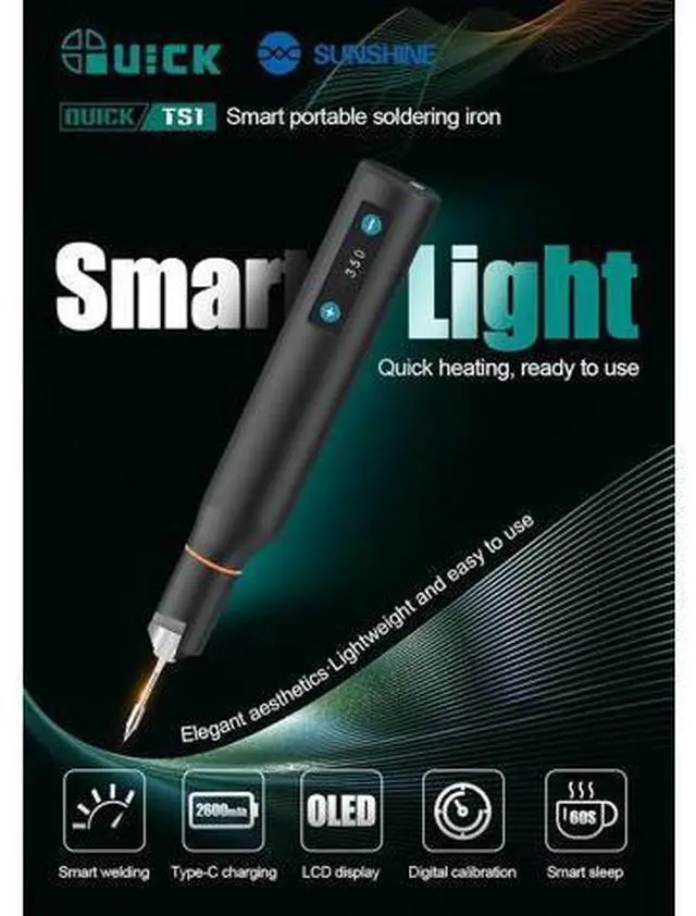 Alt view image 2 of 7 - TS1 Smart Portable Soldering Iron Integrated Precision Welding Tip LCD Display, Stable Temperature, Repair Tools