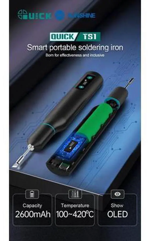 Alt view image 4 of 7 - TS1 Smart Portable Soldering Iron Integrated Precision Welding Tip LCD Display, Stable Temperature, Repair Tools
