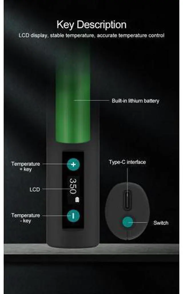 Alt view image 5 of 7 - TS1 Smart Portable Soldering Iron Integrated Precision Welding Tip LCD Display, Stable Temperature, Repair Tools
