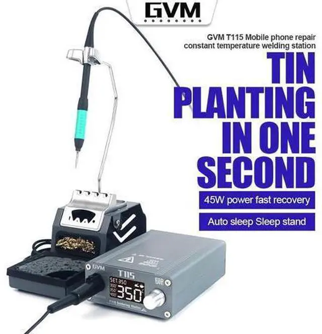 Alt view image 2 of 7 - T115 Constant Temperature Soldering Station Auto Sleep Quick Heating Micro Electronic Repair Welding Tools With C115 Tip