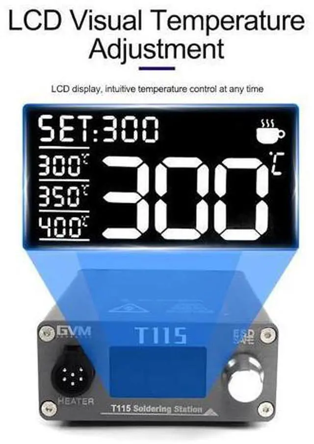 Alt view image 7 of 7 - T115 Constant Temperature Soldering Station Auto Sleep Quick Heating Micro Electronic Repair Welding Tools With C115 Tip