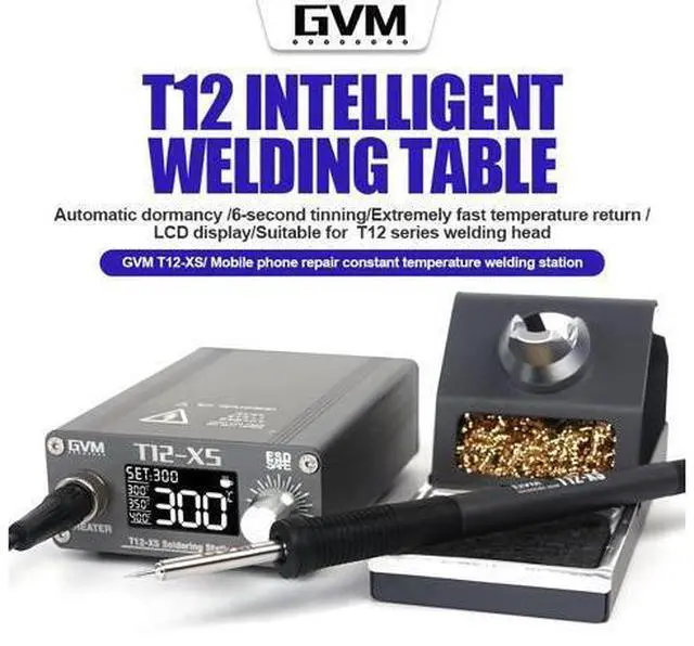 Alt view image 2 of 7 - T12-XS Digital Display Adjustable Temperature Soldering Station For Mobile Phone Repair Welding Tools T12 handles