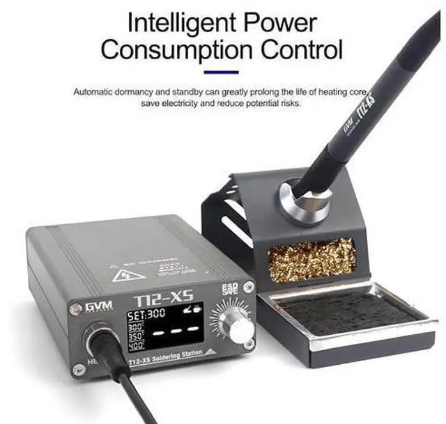 Alt view image 5 of 7 - T12-XS Digital Display Adjustable Temperature Soldering Station For Mobile Phone Repair Welding Tools T12 handles