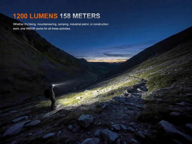 Alt view image 3 of 7 - HM53R Rechargeable Headlamp, 1200 Lumen LED Headlamp with Red Light, Magnetic Tailcap, Detachable Flashlight, USB-C Rechargeable, Lightweight Outdoor Work and Lumentac Organizer