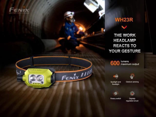 Alt view image 5 of 7 - WH23R Work Headlamp, 600 Lumen USB-C Rechargeable Motion Sensor Activation with Spot and Flood Dual Beam and Organizer