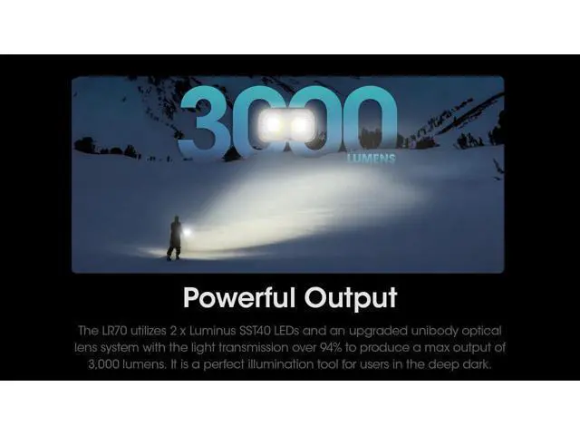 Alt view image 7 of 7 - LR70 Lantern Flashlight, 3000 Lumen, Long Runtime, USB-C Rechargeable, Portable QC PD with Red Light and Sticker for Camping, Tent, Power Outages, Emergency, Hurricane and Hiking