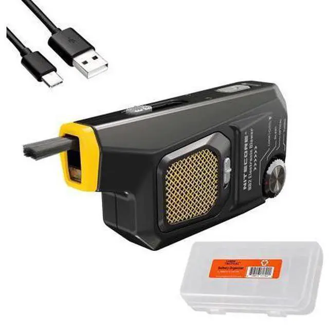 Main image of BlowerBaby BB2 USB Rechargeable Electronic Air Duster Blower for Camera, Keyboard, Laptop Cleaning with Built-in LED, Include Cable Organizer