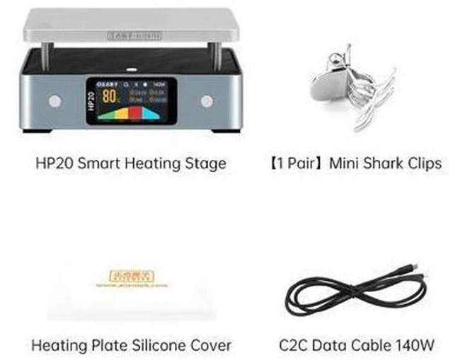 Alt view image 7 of 7 - HP20 Hot Plate Preheater MINI Heating Plate Soldering Station PD3.1 Digital Constant Temperature 350° Heating Tool 200W(HP20 Standard)
