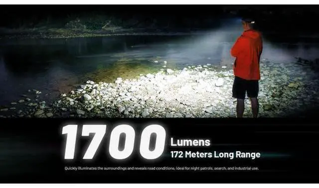 Alt view image 6 of 7 - NU45 1700 Lumen Headlamp, USB-C Rechargeable Fast Charging, Long Runtime for Camping, Running, or Work, with Auxilary White Reading Light and Red Light