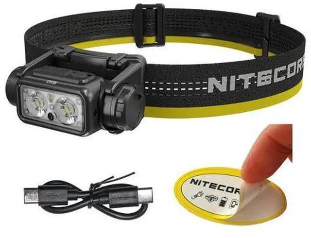 Main image of NU45 1700 Lumen Headlamp, USB-C Rechargeable Fast Charging, Long Runtime for Camping, Running, or Work, with Auxilary White Reading Light and Red Light