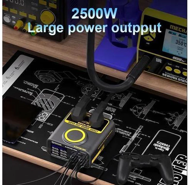 Alt view image 3 of 7 - S-power Pro QC3.0 PD67W Fast charging Tech With LCD Digital Display Multi-Port Charger For Laptops Phone Camera Pad etc
