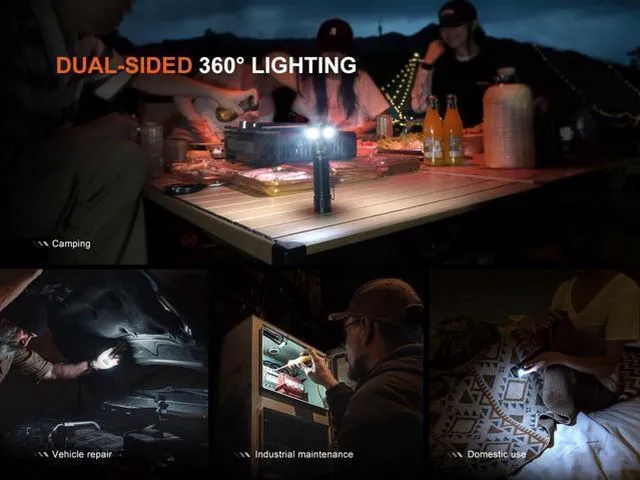 Alt view image 6 of 7 - LD35R 1800 Lumens USB-C Rechargeable Flashlight, with White, Red, and Blue Multi-Color Outputs 360 Degree Illumination and Lumentac Organizer