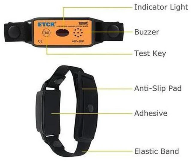 Alt view image 6 of 7 - HV PPE Approach Electric Alarm ETCR1880C Helmet Type Low Voltage Proximity Detector Close Electric Alarm(ETCR1880C)