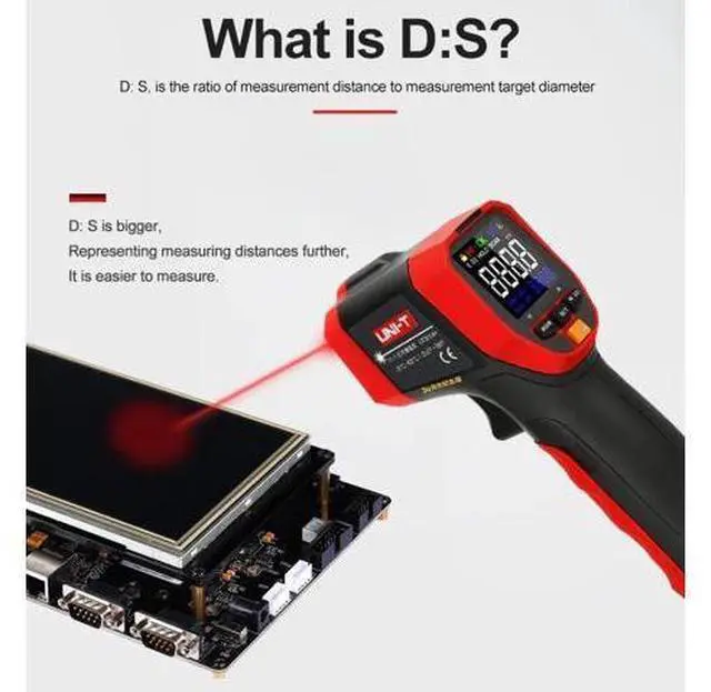 Alt view image 2 of 7 - Industrial Thermometer UT301A+ UT302A+ UT303A+ UT301C+ UT302C+ UT303C+ UT301D+ UT302D+ UT303D+ Non-Contact Industry Thermometer Infrared Digital Thermometer(UT301A+)