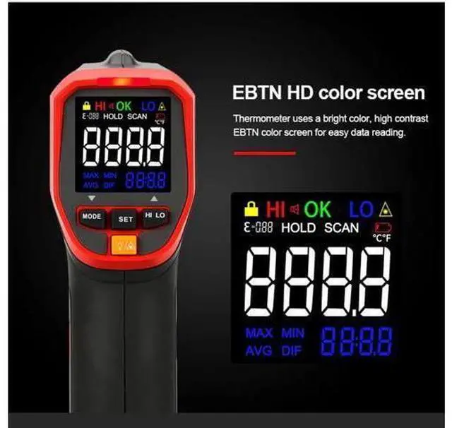 Alt view image 5 of 7 - Industrial Thermometer UT301A+ UT302A+ UT303A+ UT301C+ UT302C+ UT303C+ UT301D+ UT302D+ UT303D+ Non-Contact Industry Thermometer Infrared Digital Thermometer(UT301A+)