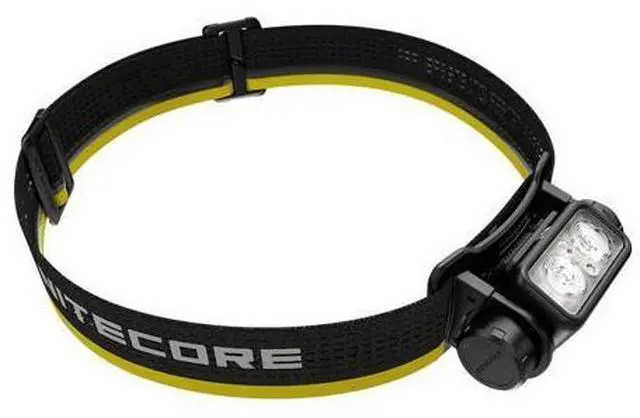 Alt view image 3 of 7 - NU43 Rechargeable Headlamp, 1400 lumens USB-C Bright Lightweight for Camping, Running, or Working, with Spotlight, Floodlight, Red Light, Including NitecoreS Sticker