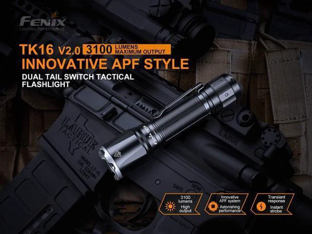 Alt view image 2 of 7 - TK16 V2.0 3100 Lumen USB-C Rechargeable Tactical Flashlight | Dual tail switch with instant strobe, 415 Yards long throw, IP68 waterproof, tungsten steel glass breaker foremergency use