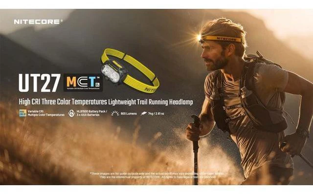 Alt view image 2 of 7 - UT27 MCT 800 Lumen Running Headlamp USB Rechargeable Dual Power with 3 Color Temperatures Red Light Lightweight Trail Hiking Camping Sticker (Standard)