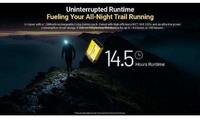 Alt view image 5 of 7 - UT27 MCT 800 Lumen Running Headlamp USB Rechargeable Dual Power with 3 Color Temperatures Red Light Lightweight Trail Hiking Camping Sticker (Standard)