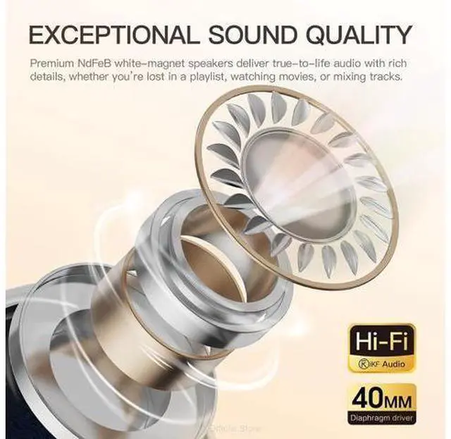 Alt view image 4 of 7 - R2 Retro Classic Wireless Headphones,On Ear Headset,Ergonomic Design,40mm Drivers, ENC Clear Call, Bluetooth & Wired Dual Mode, 60H Playback,Throwback 80s 90s,OOTD(Brown)