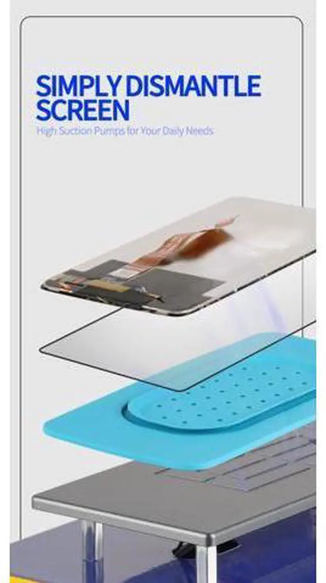 Alt view image 3 of 7 - D100 D200 LCD Screen Separator With Powerful Suction for Mobile Phone LCD Touch Screen Pre-Heating Removal Repair(D100)