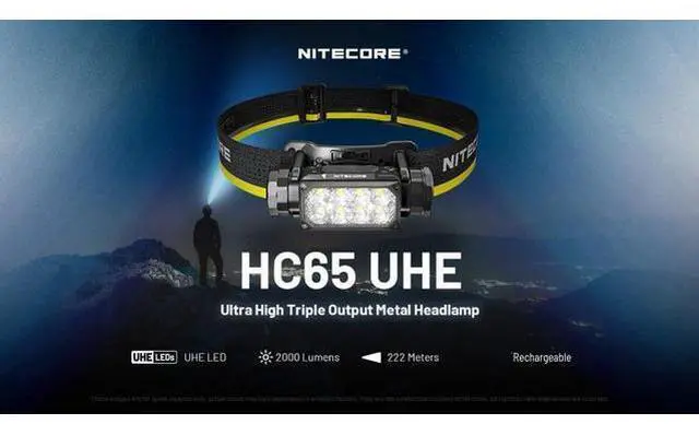 Alt view image 5 of 7 - HC65 UHE Headlamp, 2000 Lumen Max Heavy Duty Metal, USB-C Rechargeable with White, Red, and Reading Lights for Camping, Hiking, Hunting, and Industrial Works (Black)
