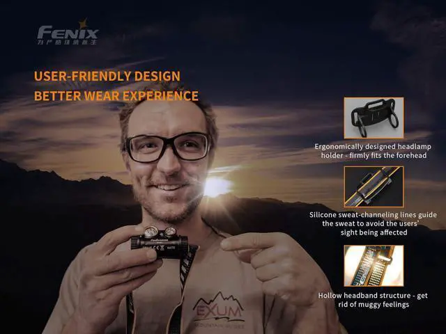 Alt view image 5 of 7 - HM65R Rechargeable Headlamp, 1400 Lumens Dual Beam LED HeadLamp with USB-C Charging, IP68 Waterproof, Lightweight Design for Running, Hiking, Camping, and Work, with Lumentac Organizer